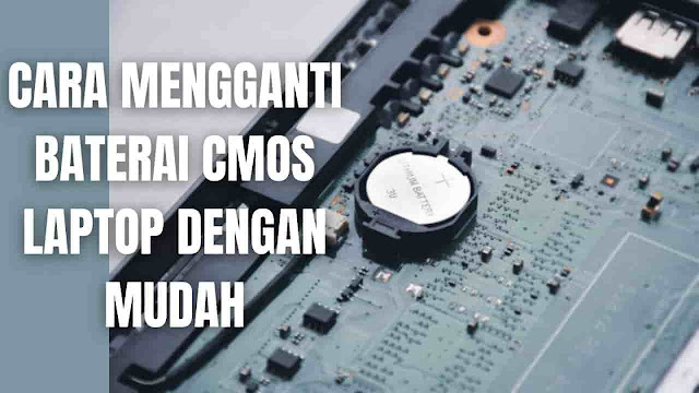 Cara Mengganti Baterai CMOS Laptop Dengan Mudah | Sipatilmuku.xyz Di dalam mengganti baterai CMOS Laptop ada beberapa langkah-langkah yang harus di ikuti yang diantaranya adalah :  Pada laptop silahkan buka terlebih dahulu penutup laptop, biasanya dibeberapa laptop cukup hanya membuka pada penutup bawah, namun ada juga yang keseluruhan. Apabila sudah terbuka silahkan cari pada motherboard laptop letak dari baterai CMOS, perlu diingat setiap laptop berbeda-beda tempatnya. Setelah ketemu dimana tempat baterai CMOS berada, silahkan lepaskan beterai CMOS dengan sangat hati-hati agar tidak merusak komponen lainnya pada motherboard laptop. Kemudian silahkan lihat tepi apa beterai CMOS yang terpasang pada laptop, kemudian membawanya contoh baterai yang mau dibeli ke toko penjual sparepart laptop. Setelah membelinya silahkan pasang baterai CMOS yang baru ke laptop. Setelah selesai, silahkan pasang kembali penutup laptop dan akhirnya selesai.  NB : Apabila merasa ragu untuk mengganti sendiri baterai CMOS maka silahkan bawa ke tukang Service Laptop agar lebih aman.    Nah itu dia bagaimana cara mengganti baterai CMOS Laptop dengan mudah. Melalui bahasan di atas bisa diketahui mengenai bagaimana cara mengganti CMOS Laptop dengan mudah. Mungkin hanya itu yang bisa disampaikan di dalam artikel ini, mohon maaf bila terjadi kesalahan di dalam penulisan, dan terimakasih telah membaca artikel ini."God Bless and Protect Us"