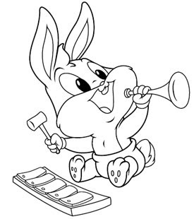 Baby Bugs Bunny Coloring Pages