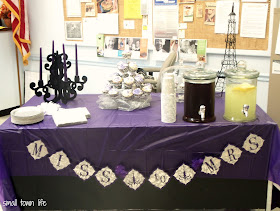 purple & silver bridal shower, bridal shower photo prop, bridal shower banner