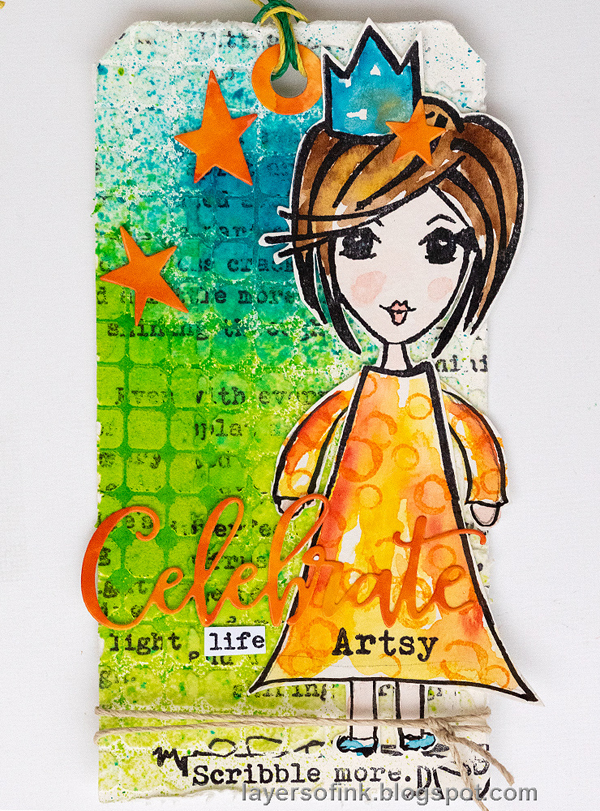 Layers of ink - Celebrate Life Tag by Anna-Karin Evaldsson.
