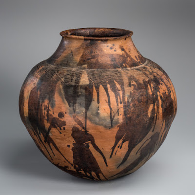 Unique African pot with paintings