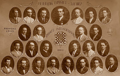 Ajedrecistas participantes en el Torneo Internacional de Barcelona-1929