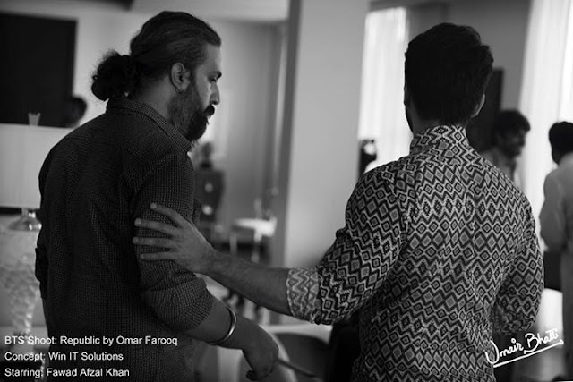 Fawad Khan Photoshoot BTS by Abdullah Haris for Republic of Omar Farooq