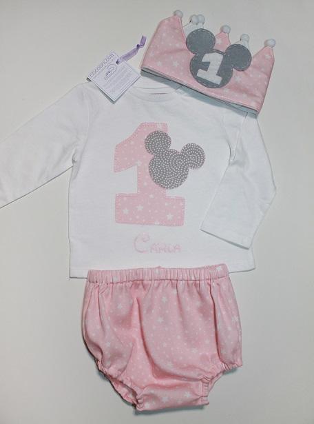 conjunto cumpleaños 1 año minnie mouse