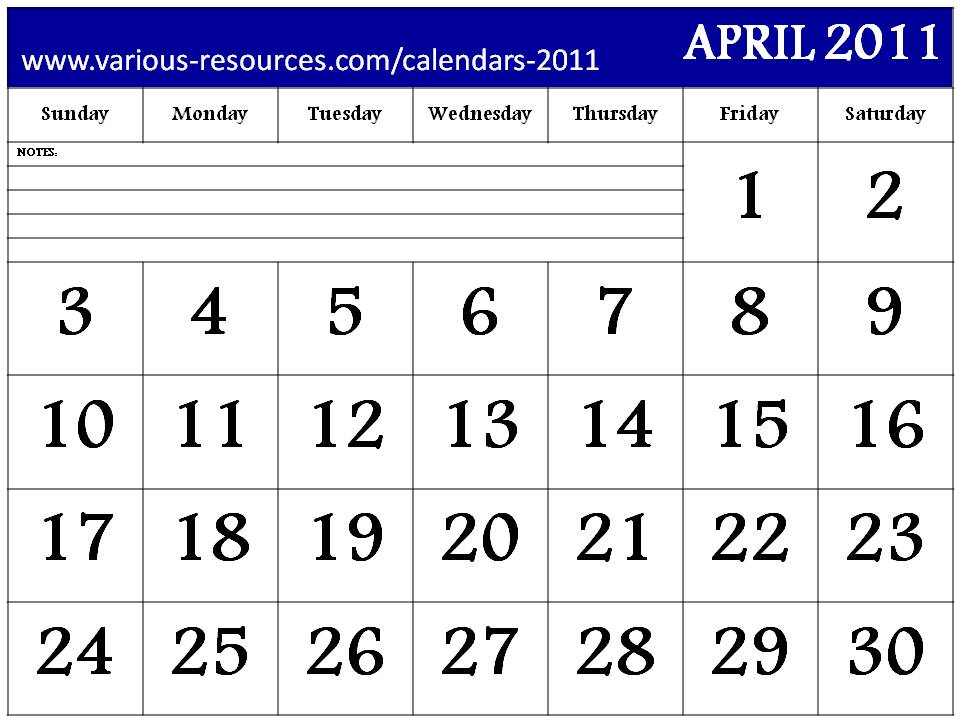 2011 calendar template. CALENDAR TEMPLATE APRIL 2011