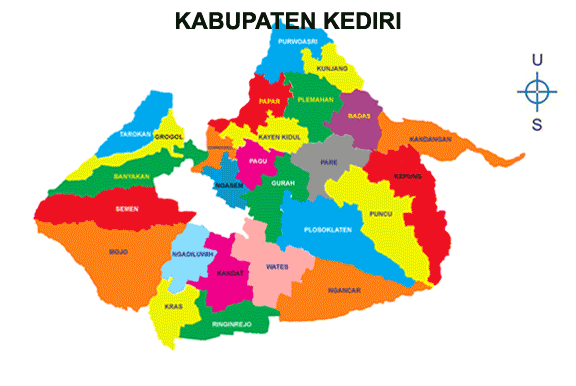 26 Kecamatan  di Kabupaten Kediri  Jawa Timur Fakta dan 