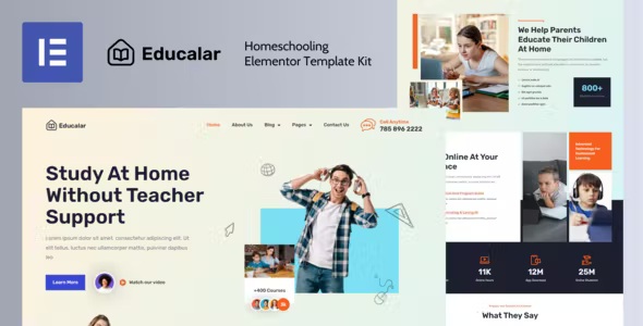 Best Homeschooling Elementor Template Kit