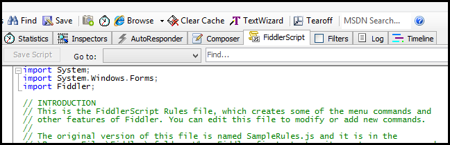 FiddlerScript tab