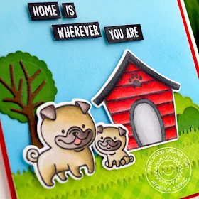 Sunny Studio Stamps: Puppy Parents Comic Strip Everyday Dies Puppy Themed Card by Angelica Conrad