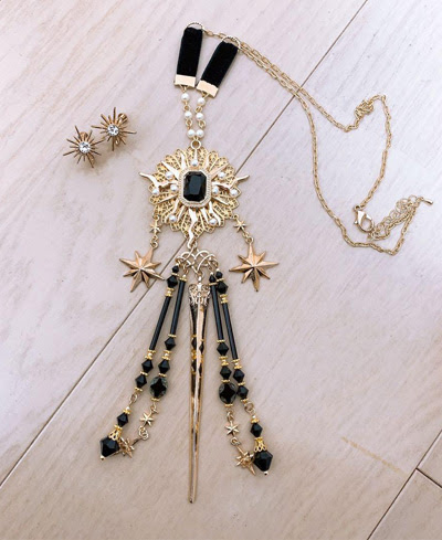 Luxmira Inti Necklace Black x Gold