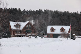 Neighbor's snow covered roof 