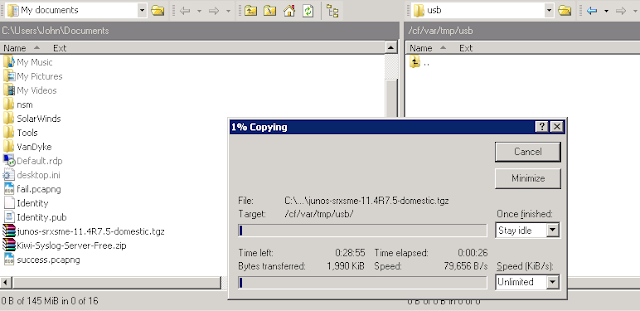 Upgrade Juniper JUNOS on SRX using USB Storage