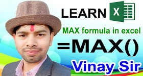 MS Excel में MAX Formula का Use कैसे करते है? MAX formula in excel in hindi