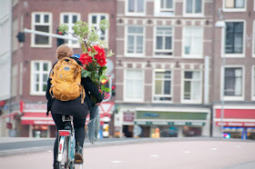 Cycling in the city of Amsterdam