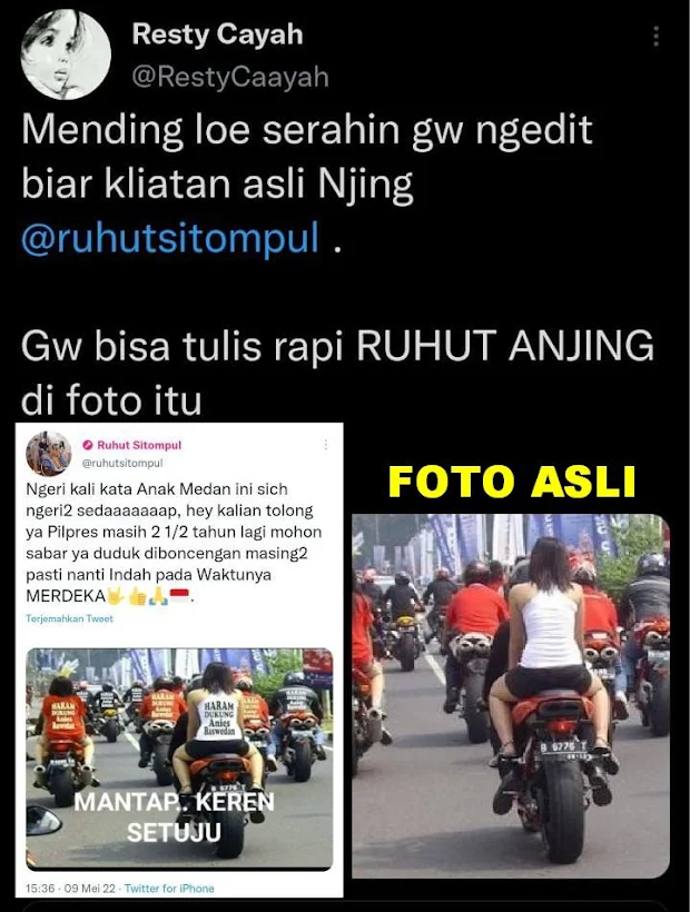 Politikus PDIP Ruhut Sitompul di akun Twitter Ruhut Sitompul Haramkan Pilih Anies Baswedan, Dibalas Telak Netizen