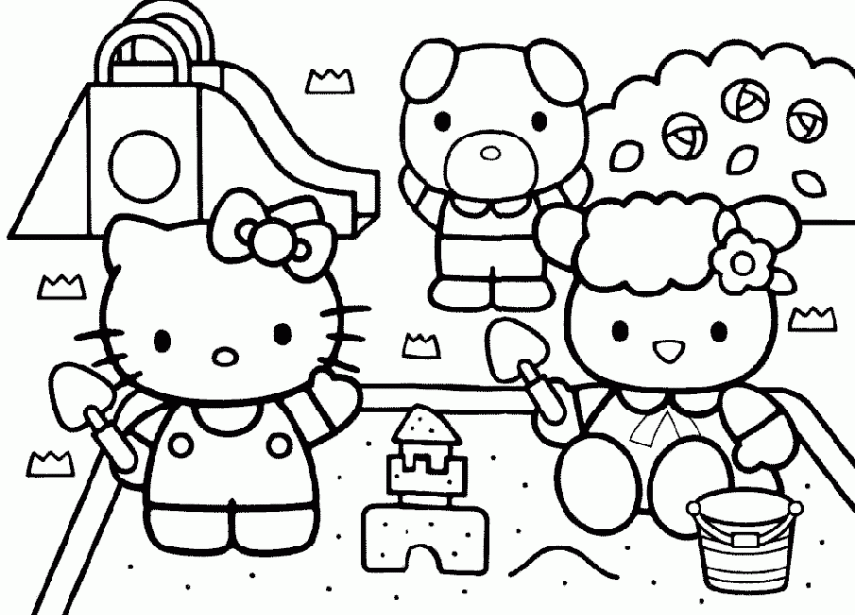 dibujos para pintar. HELLO KITTY DIBUJOS PARA