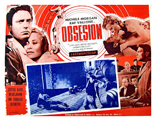 OBSESIÓN. Fotocromo. México. FALSA OBSESIÓN. Obsession. 1954. Francia, Italia. Dirección: Jean Delannoy. Reparto: Michèle Morgan, Raf Vallone, Marthe Mercadier, Jean Gaven, Albert Duvaleix, Robert Dalban, Jean Toulot, Dora Doll, Raphaël Patorni, Martine Alexis, Albert Michel, Pierre Moncorbier, Louis Siegner, Olivier Hussenot.