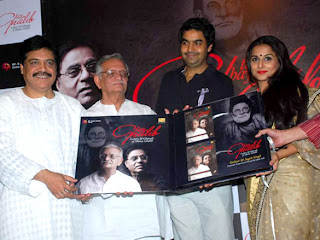 Vidya at Gulzar and Jagjit Singh's album 'Tera Bayaan Ghalib'