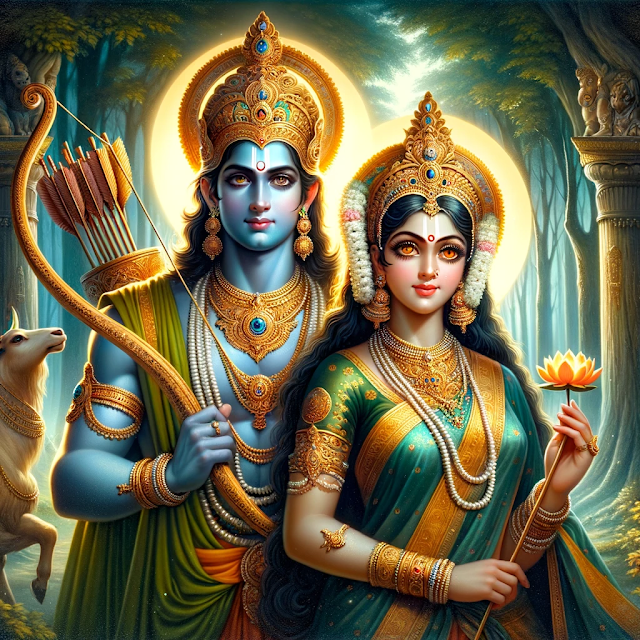 O Divine Lord Rama and Mother Sita, eternal symbols of virtue and grace