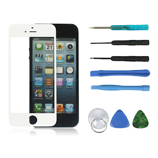 Replacement Repair LCD Front Screen Glass Lens Part for iPhone 5 5G White +Tools