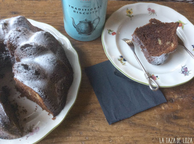 Bundt cake cortado