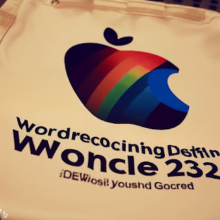 WWDC23 tote bag with Apple logo and WWDC23 logo