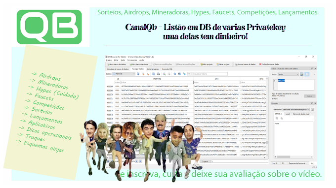CanalQb - Listão em DB de varias Privatekey uma delas tem dinheiro!