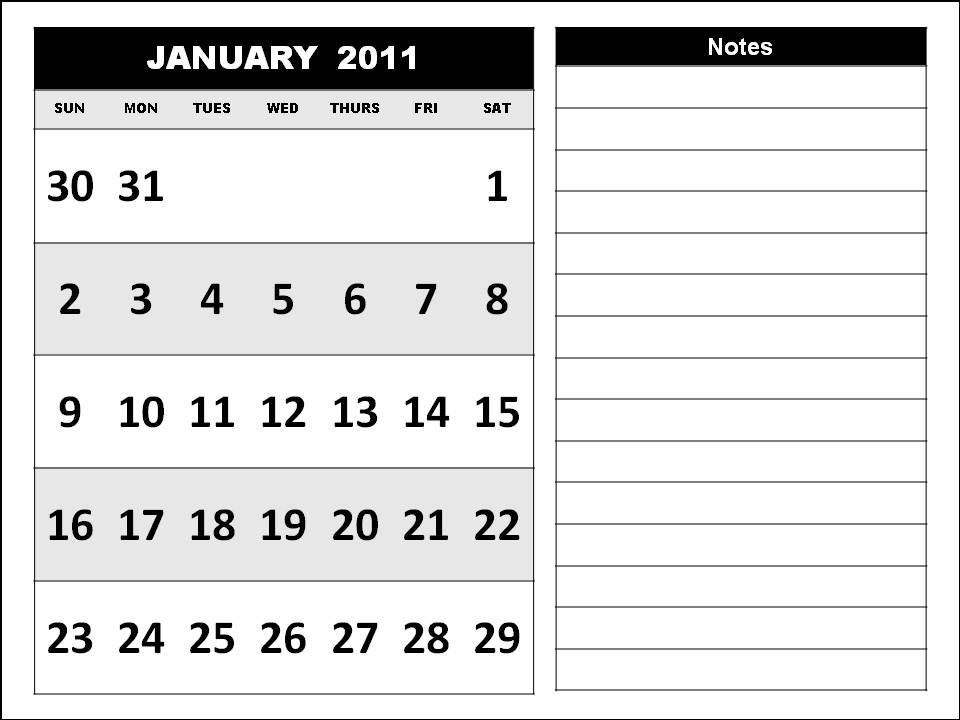2011 Calendar A4. a4 2011 calendar template