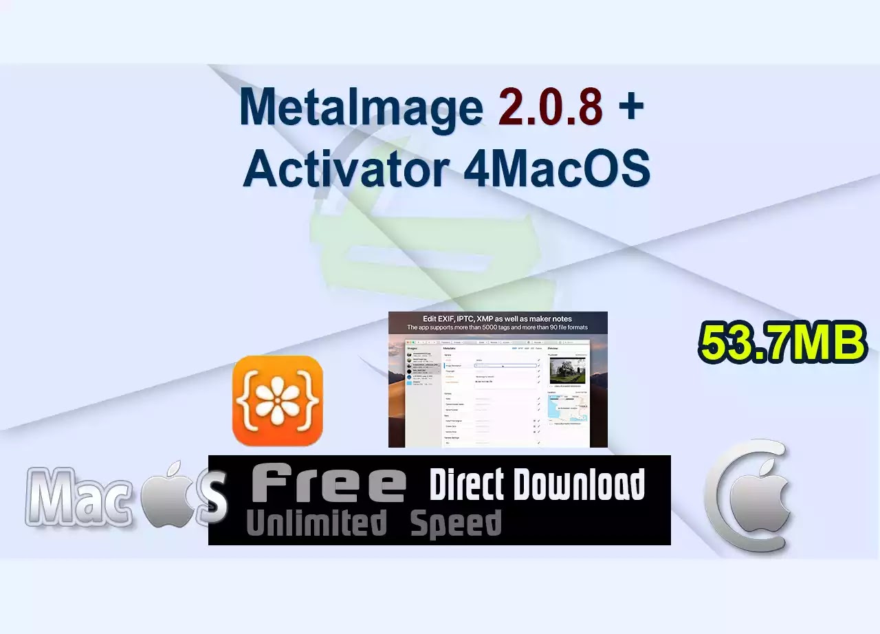 MetaImage 2.0.8 + Activator 4MacOS
