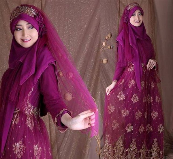 model gaun pengantin muslimah terbaru dan syar'i