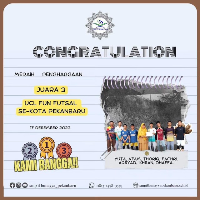 JUARA 3 UCL FUN FUTSAL SE-KOTA PEKANBARU