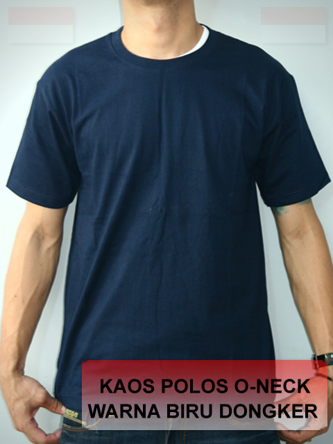 Kaos O Neck Warna Biru Dongker  Grosir Kaos Polos Lagran 