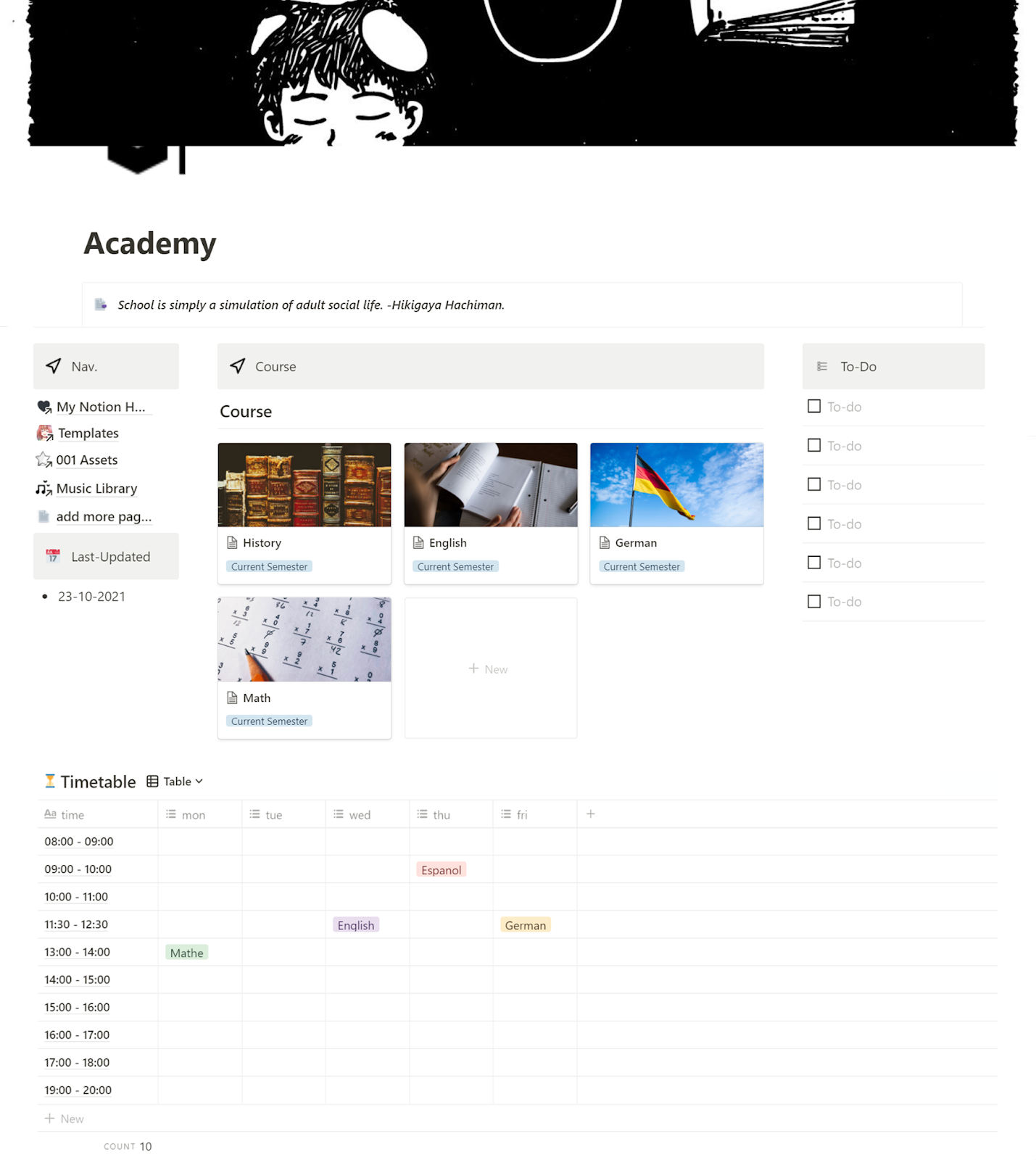 Notion Template 003 -【Academy】