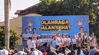 Gelar Olahraga Jalan Sehat, Komunitas Indonesia Tionghoa Dukung Prabowo-Gibran Menang Satu Putaran