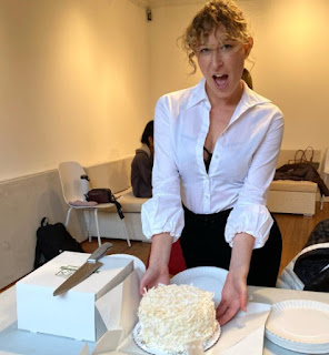 Picture of Sophie Von Haselberg showing the cake