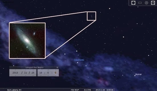 Temukan Galaksi Andromeda Malam Ini