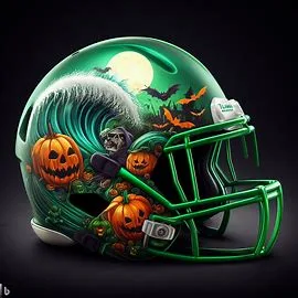 Tulane Green Wave halloween concept helmet