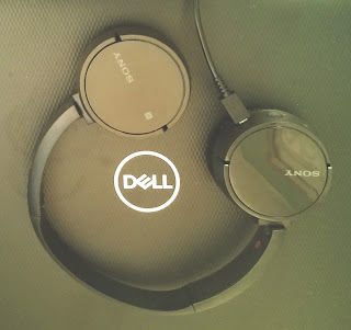 New Dell Laptop with Sony Wireless Headphones