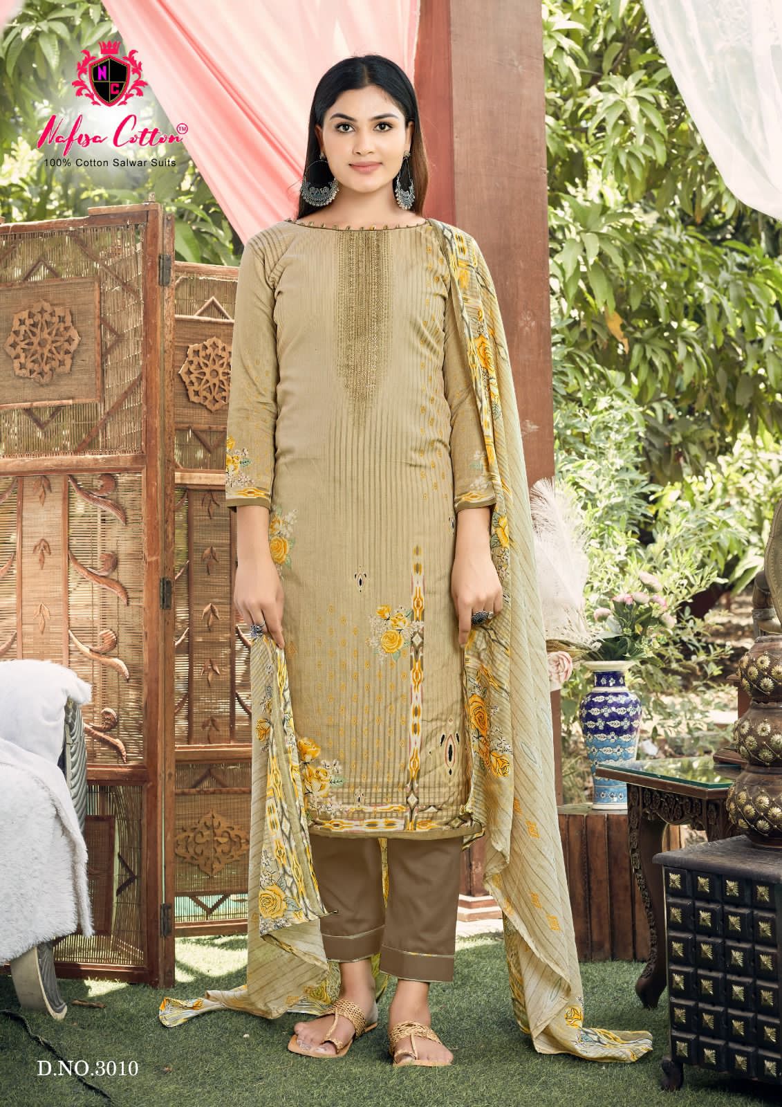 Yashika Naishaa Designer Karachi Work Cotton Ladies Suit Cllection  Wholesaler