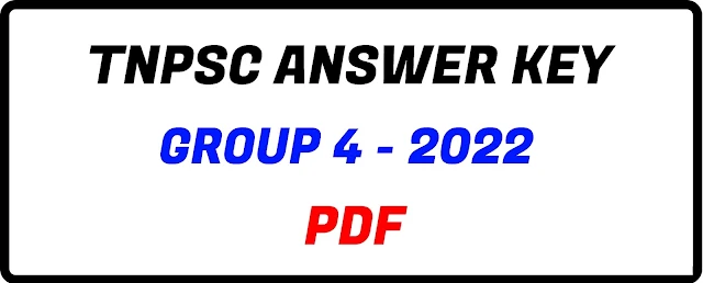 TNPSC Group 4 Answer Key PDF 2022 download