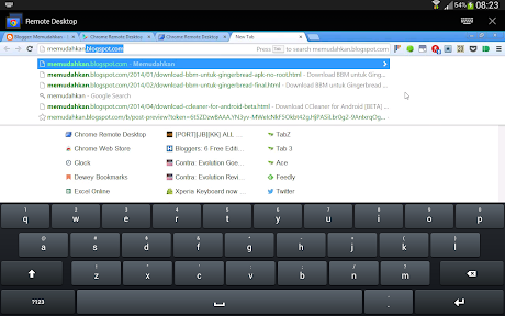 Keyboard chrome remote desktop