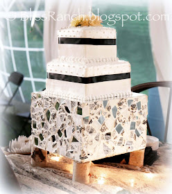 Smashed China Mosaic Wedding Cake Stand Bliss-Ranch