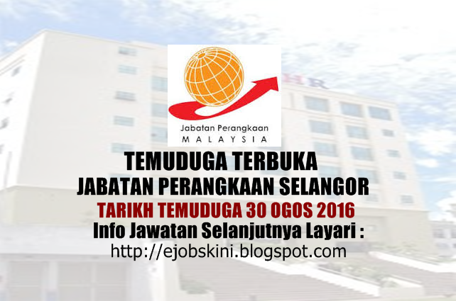 Temuduga terbuka jabatan perangkaan selangor ogos 2016