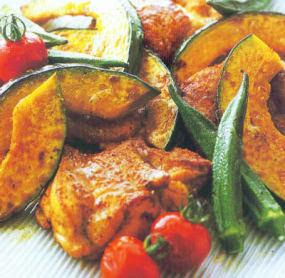 Kuliner Nusantara, Resep Masakan, Ayam Panggang Labu Gurih-Gurih Pedas