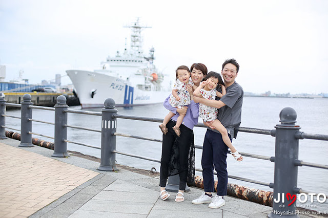 横浜の公園でご家族写真