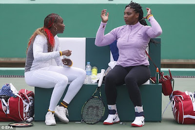  serena and her sister venus williams, 36 already training in preparation for Rio Olympic 2016.