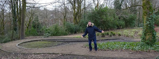 The 9th hole of the abandoned Crazy Golf course in Stamford Park, Stalybridge