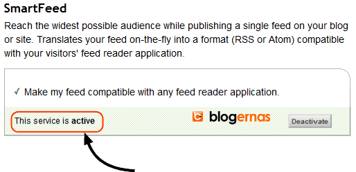 Cara Aktifkan Smart Feed Feedburner Blog