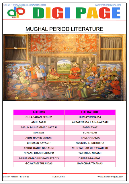 DP-Mughal Period Literature  - GS - 17-Oct-16