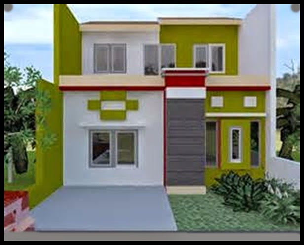 Gambar Rumah Warna Hijau Lumut 